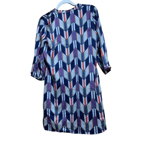 Tulle Anthropologie Size Medium Multicolor Chevron Arrow Boho Print Sheath Dress - Picture 4 of 7